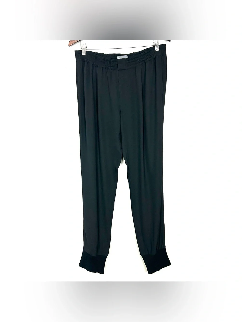 Vince 100% Silk Jogger Pants Women’s Size M Elastic Waist Lightweight Sheer - Picture 2 of 10